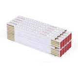 metrietm Satz mit 100 Stk. Zollstock Profi 10, 2m, Weiß, Stahlgelenke, Metrie