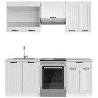 Vicco Küchenzeile Fame-Line 200 cm Weiß