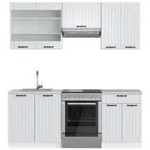 Vicco Küchenzeile Fame-Line 200 cm Weiß