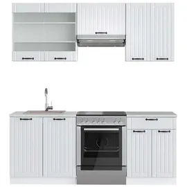 Vicco Küchenzeile Fame-Line 200 cm Weiß