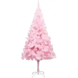 vidaXL Künstlicher Weihnachtsbaum mit LEDs & Kugeln Rosa 240 cm PVC