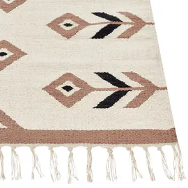 Beliani Niavan Kelimteppich 200 x 300 cm Beige