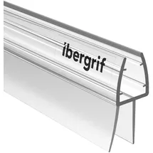 IBERGRIF M101-80 Duschdichtung [80 cm] Verlängerter Wasserabweiser für 5-8mm Glastüren - Universell für alle Duschtüren, Wasserdicht & Perfekter Passform - Dichtungsprofil mit Schimmelresistenz