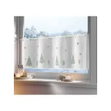 heine Gardine Kurzgardine . (1 St), Stangendurchzug, transparent, Querbehang grün|weiß