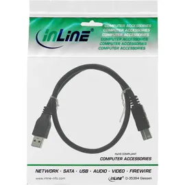 InLine USB 3.2 Gen.1 Kabel, A an B, schwarz, 1m