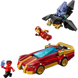 LEGO Marvel Iron Man Auto und Black Panther vs. Red Hulk - Superhelden Spielzeug mit 3 Minifiguren - Inkl. Flugzeug mit Shootern und Dum-E Figur - Geschenkidee für Jungen und Mädchen ab 7 Jahren 76310