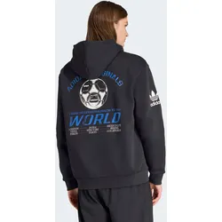 Langarmshirt ADIDAS ORIGINALS "GRAPHIC HOODIE", Herren, Gr. XL, schwarz, Obermaterial: 70% Baumwolle, 30% Polyester, sportlich, Shirts, Hoodie mit Vintage-Grafiken, lockere Passform
