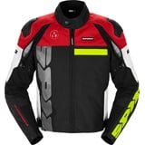 Spidi Progressive Tex Textiljacke - Schwarz/Rot/Weiß/Neon-Gelb / L