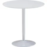 FineBuy Esstisch FineBuy Esszimmertisch Rund 75x75x74cm Weiß Hochglanz Küchentisch Tisch