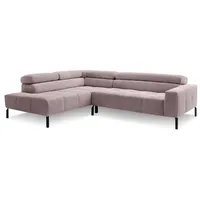 Sormani Ecksofa Pisa Cord Rosa