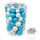 Jack by Inge Glas 60x Glas Christbaumkugeln 4 5 6 7 cm Eislack Weiß/Blau+ Haken