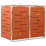 vidaXL Mülltonnenbox 138 x 77,5 x 113 cm edelstahl