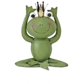 Trendline Dekofigur Frosch Metall 27 x 23 cm grün