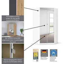 Rauch Eckkleiderschrank Costa 117 x 197 x 104 cm Grau
