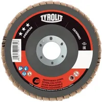 TYROLIT Fächerscheibe PREMIUM CERAMIC D.125mm K.40 gekr.Rostfreier STA ca