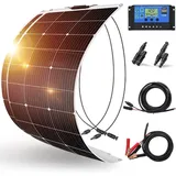 Dokio - 200W Solarpanel Kit Semiflexibel Monokristalline Solarmodul zum Haus/Wohnmobil/Batterie/Boot