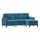 vidaXL 3-Sitzer-Sofa mit Hocker Blau 180 cm Samt