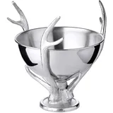 Edzard Sektkühler Lita (Höhe 37 cm, Ø 31 cm), silberfarben, Aluminium vernickelt, Geweih-Optik