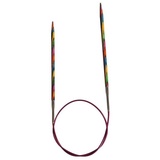 KnitPro Symfonie – Rundstricknadel mit Holztip, Mehrfarbig, 9.00mm