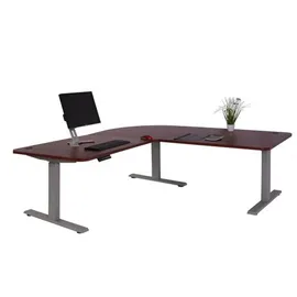 Mendler Eckschreibtisch D40 grau