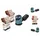 Toolbrothers DBO 180 Z Akku Exzenterschleifer 18 V 125 mm + 2x Toolbrothers SPIDER Netzschleifmittel Set
