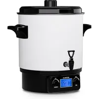 Klarstein Einkochautomat Mit Hahn, 27l Digital-einkochautomat, 1800w Edelstahl-einkochtopf, Einkochautomaten Für Glühwein & Speisen, Heißwasserkocher, Teemaschine & Glühweinkocher Mit Zapfhahn