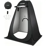 Duschzelt, Tragbarer Pop Up Umkleideraum,UV-Schutz,150x150x210cm,Schwarz