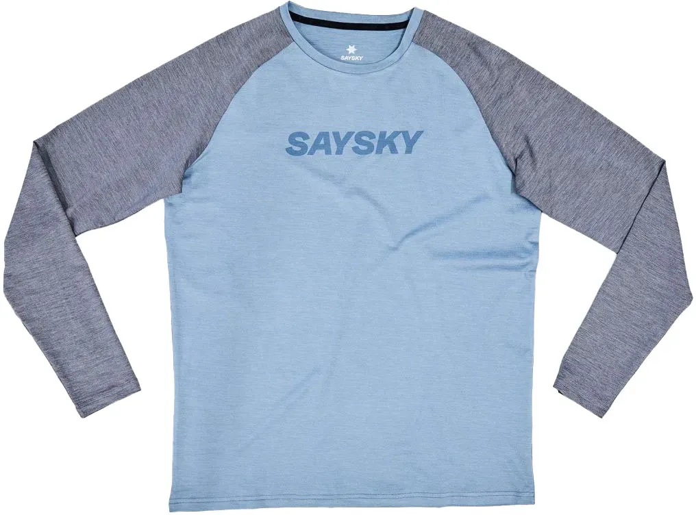 Saysky Herren Logo Pace Long Sleeve blau