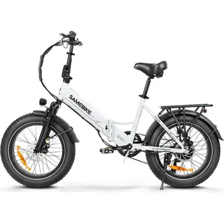 Touroll E-Bike Klapprad Elektrofahrrad mit 20 Zoll Fat Tire, 48V 15Ah Abnehmbarer für Lange Reichweite bis 100KM, Electric Bike 7-Gang-All-Terrain Ebike Herren für MTB, Strand & Schnee