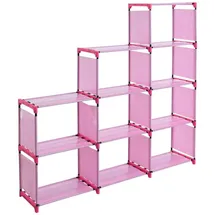 Estexo Bücherregal 9 Fächer Pink