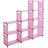 Estexo Bücherregal 9 Fächer Pink