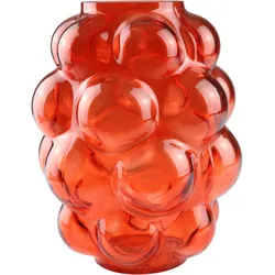Dekovase AM DESIGN "Bauchige Glasvase in Orange", orange, B:20cm H:26cm, Glas, Vasen, für lebendige Akzente