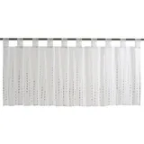 ELBERSDRUCKE Helio Scheibengardine Schlaufen 48 x 140 cm Weiß/Grau 1 St