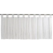 ELBERSDRUCKE Helio Scheibengardine Schlaufen 48 x 140 cm Weiß/Grau 1 St