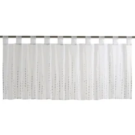 ELBERSDRUCKE Helio Scheibengardine Schlaufen 48 x 140 cm Weiß/Grau 1 St