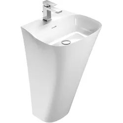 Treos Serie 730 Mineralguss Design Standwaschbecken 730.04.5145, Badkeramik, weiß