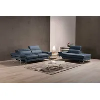 Egoitaliano Polstergarnitur "Princess Design und Sitzkomfort im Einklang, bequem und hochwertig", grau (smoke), H:95cm T:108cm, Leder »BULL« (echtes Rindsleder). Geschliffenes, pigmentiertes und behandeltes Rindsleder mit einer Dicke von 1, 3-1, 5 mm.