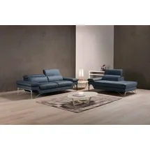 Egoitaliano Polstergarnitur "Princess Design und Sitzkomfort im Einklang, bequem und hochwertig", grau (smoke), H:95cm T:108cm, Leder »BULL« (echtes Rindsleder). Geschliffenes, pigmentiertes und behandeltes Rindsleder mit einer Dicke von 1, 3-1, 5 mm.