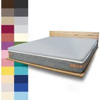 JONA SLEEP Topper-Bezug (100x200 cm) Grau, Topper Spannbettlaken Boxspringbett