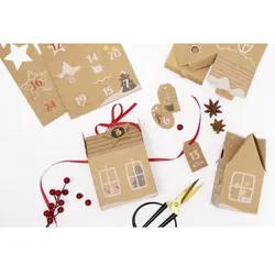 folia Adventskalender-Set Hygge Dorf 49-teilig
