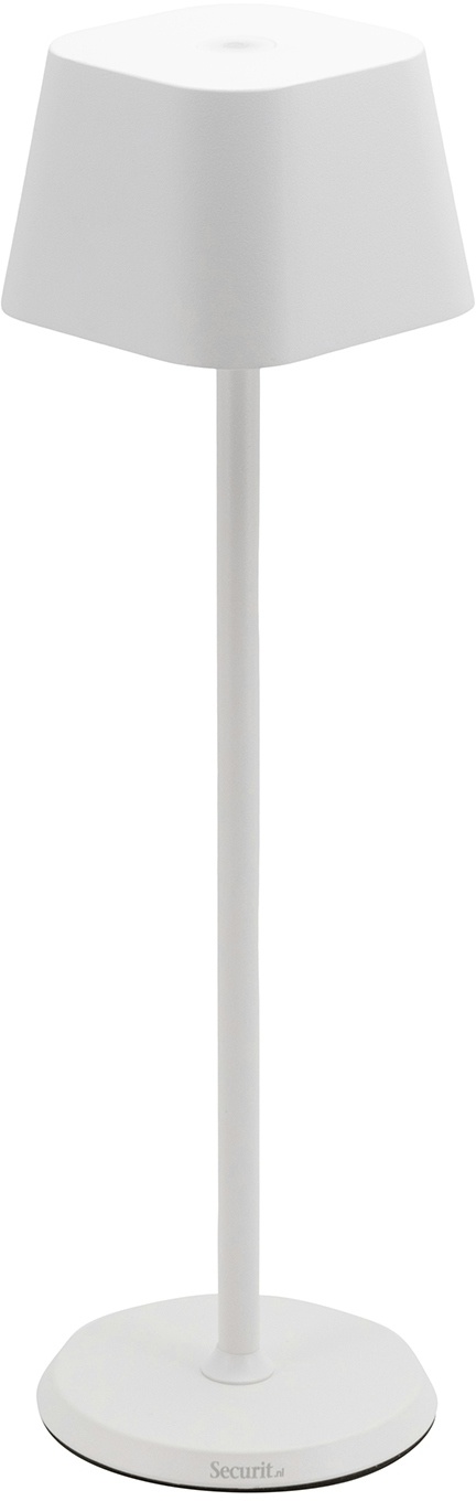 Securit® Tischleuchte GEORGINA, wasserdicht, dimmbar, mit integrierter LED und Akku. Inklusive magnetischem Schnellladekabel. Farbe: Weiß