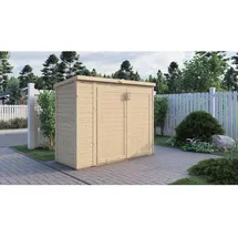 BERTILO Gartenschrank Multibox 3 Natur 200 cm x 82 cm FSC®