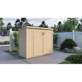 BERTILO Gartenschrank Multibox 3 Natur 200 cm x 82 cm FSC®