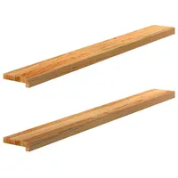 VidaXL Fensterbänke 2 Stk. Hellbraun 140x15x2 cm Massivholz Eiche