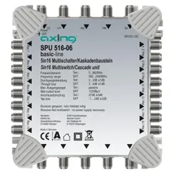 Axing SPU516-06 Multischalter-Kaskadenbaustein, 5 Ein-/Ausgänge, 16 Teilnehmer, 5-2400 MHz, 27dB SPU51606