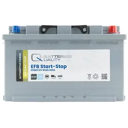 Q-Batteries Start-Stop EFB Autobatterie EFB80 12V 80Ah 620A