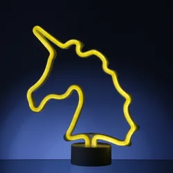 LED NEON Figur EINHORN - Neonlicht - H: 30cm - Batterie oder USB Betrieb - stehe...