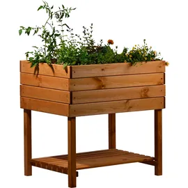 Dobar Hochbeet Kubus 2.0 78 x 58 x 78 cm Braun