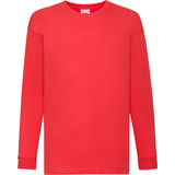 Fruit of the Loom KIDS VALUEWEIGHT LONG SLEEVE T - Kinder langarm Shirt mit Rundhalsausschnitt, rot, 164