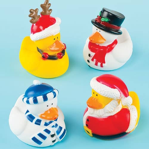 Lustige Weihnachtsenten (4 Stück) Weihnachtsspielzeug